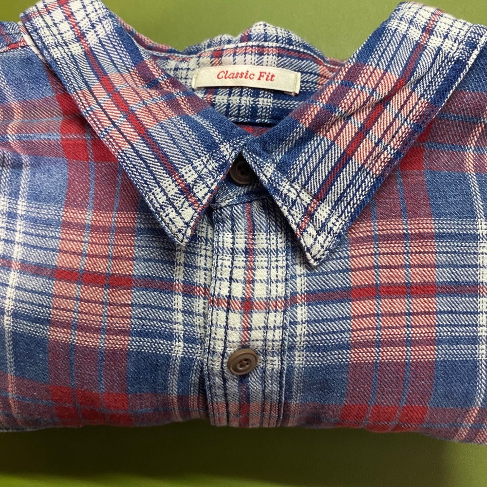 Lucky Brand Classic Red Flannel Mens XL Boho Casual Rustic Outdoor Plaid Western - Picture 10 of 13